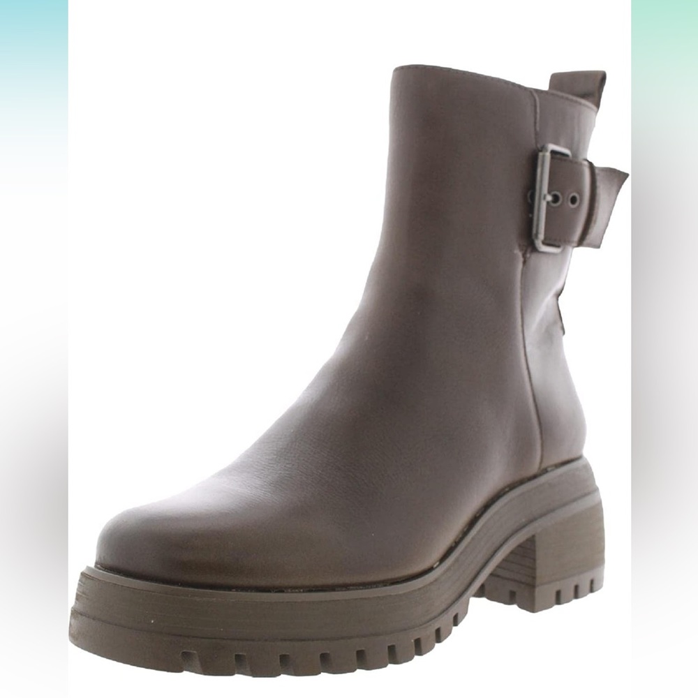 Franco sarto jersey chunky lug sole premium leather boots